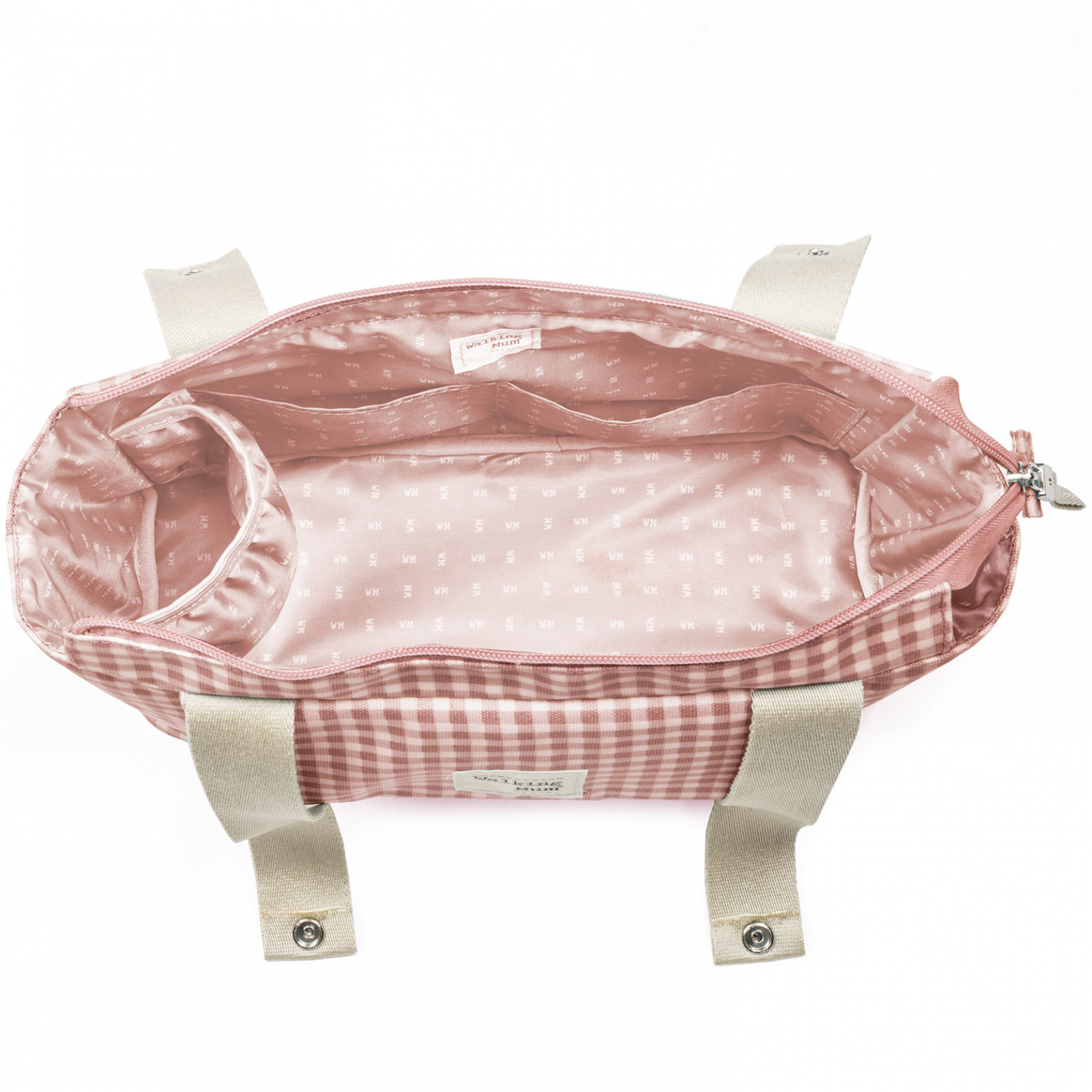 Sac à poussette I love vichy rose (Walking Mum) - Image 7