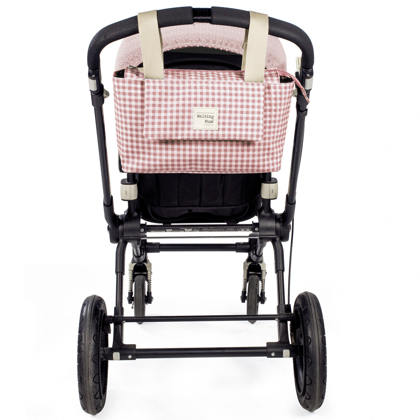 Sac à poussette I love vichy rose (Walking Mum) - Image 8