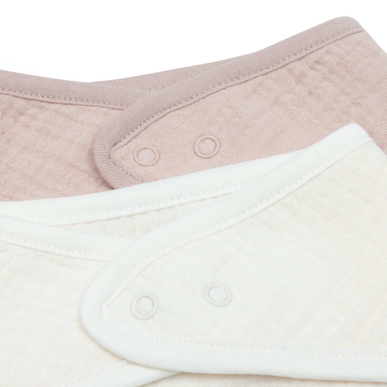 Lot de 2 bavoirs bandana gaze de coton Wild Rose-Oatmeal (Jollein) - Image 4