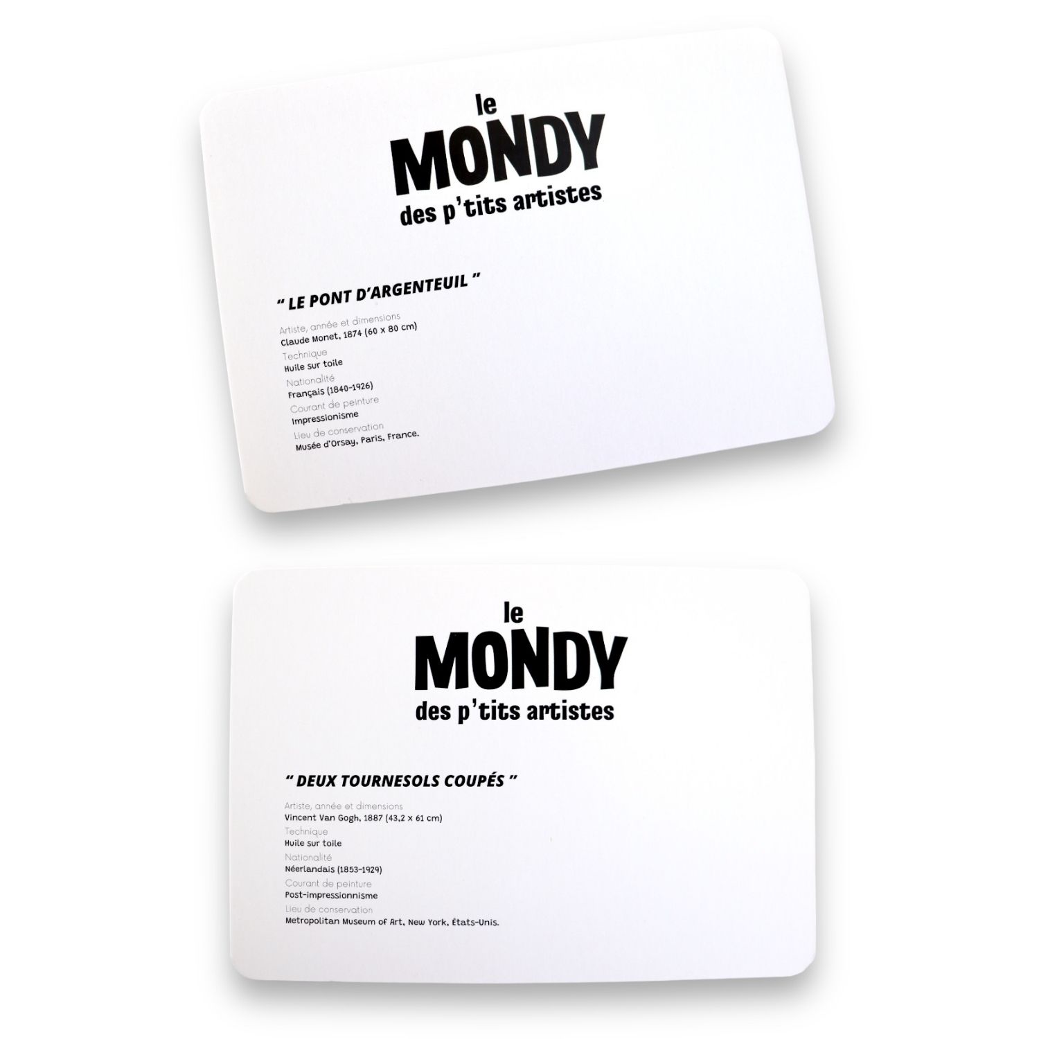 Coffret Mondy des P'tits Artistes (20 cartes constratées en noir & blanc) (Observe Édition) - Image 7