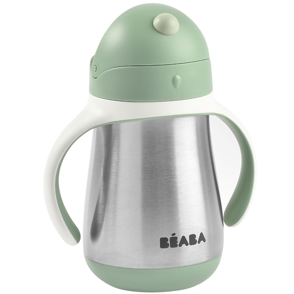 Tasse à paille en inox vert sauge (250 ml) (Béaba) - Image 5