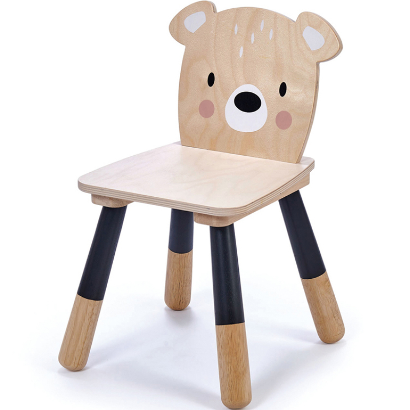 Chaise enfant ours en bois (Tender Leaf) - Image 1