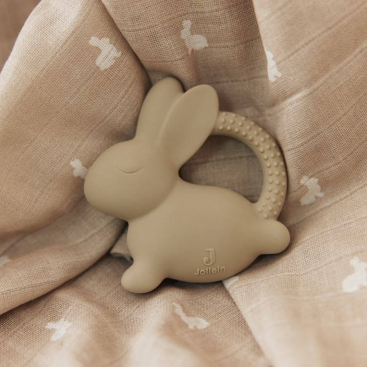 Anneau de dentition en caoutchouc Lapin Nougat