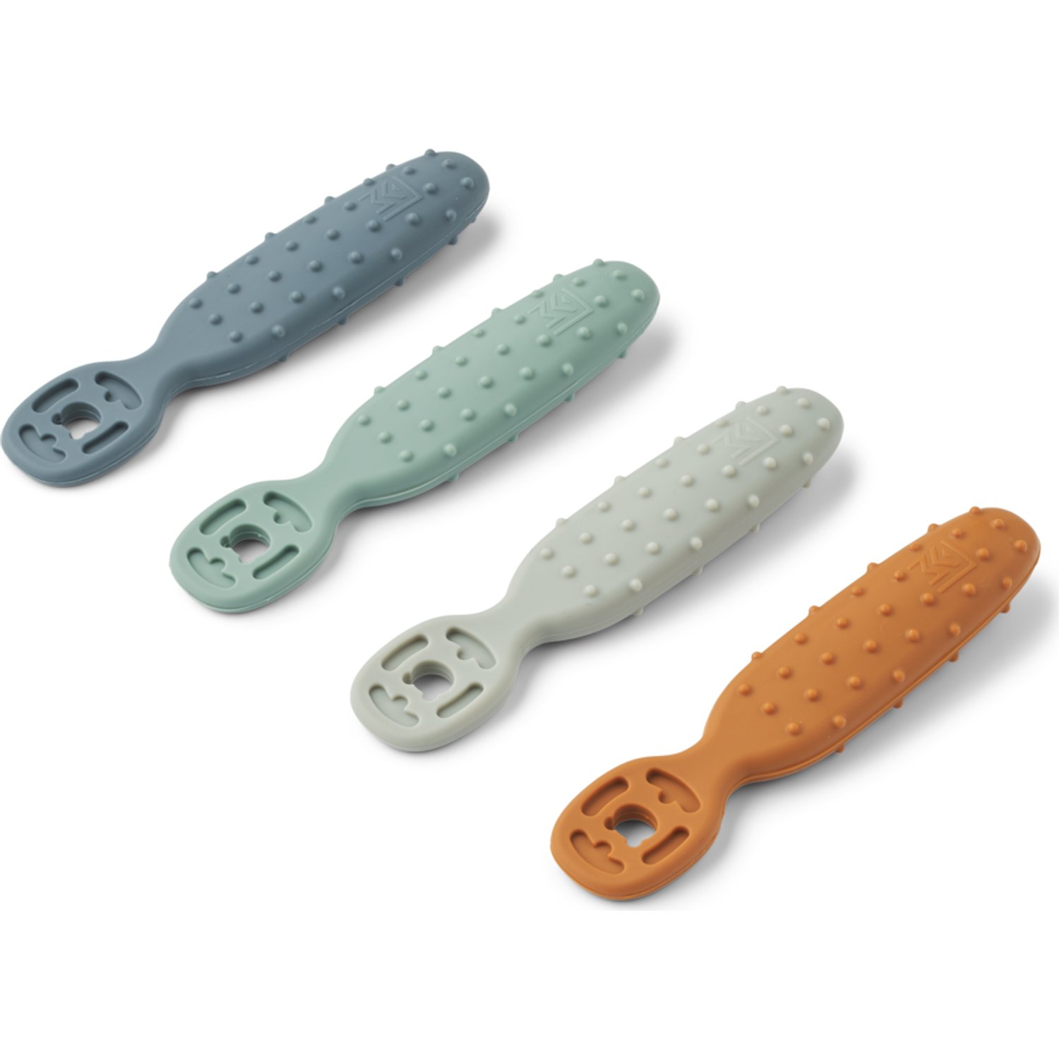Lot de 4 cuillères d'apprentissage Caelia Whale Blue Multi Mix (Liewood) - Couverture