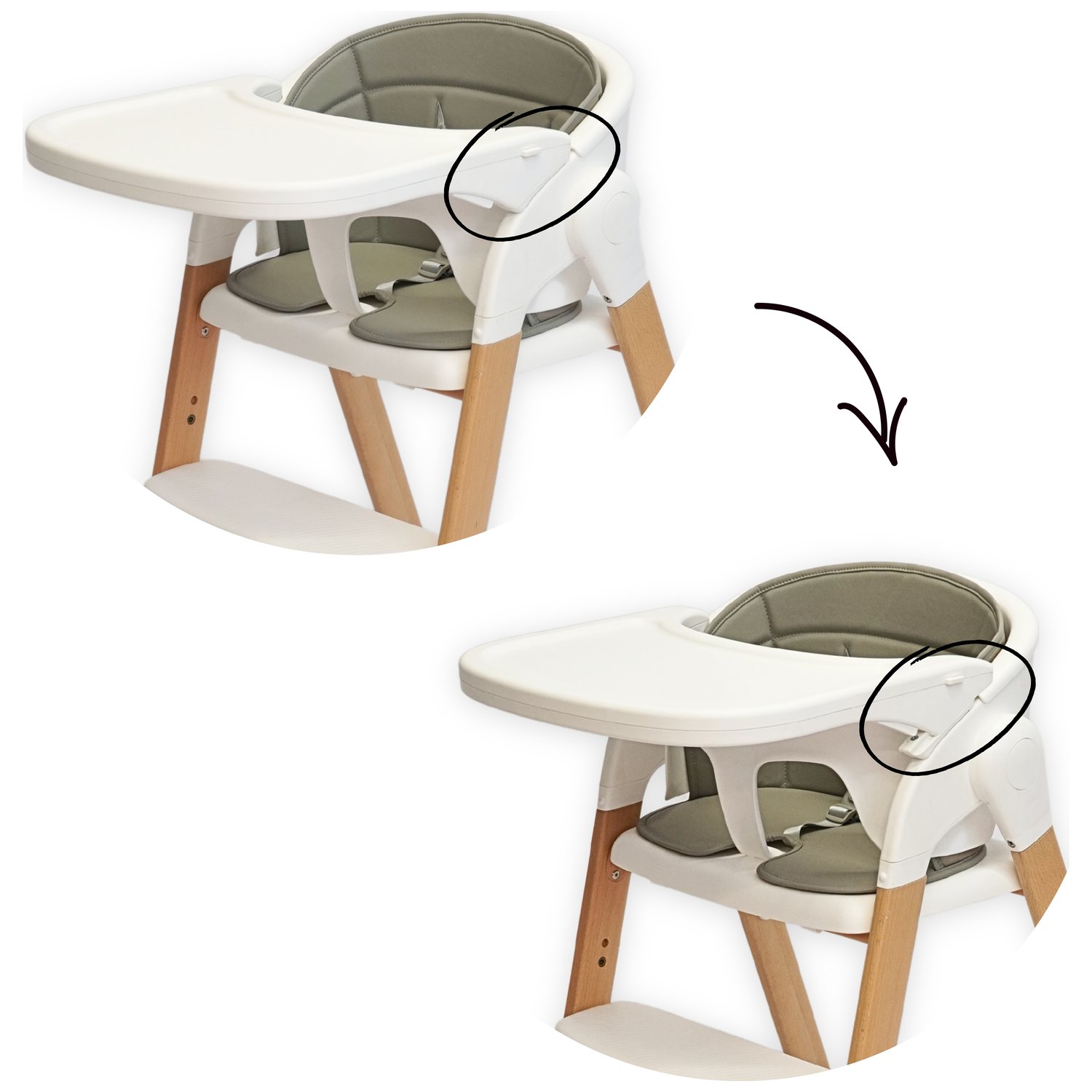 Chaise haute évolutive Grow With Me Pure white (Bo Jungle) - Image 7
