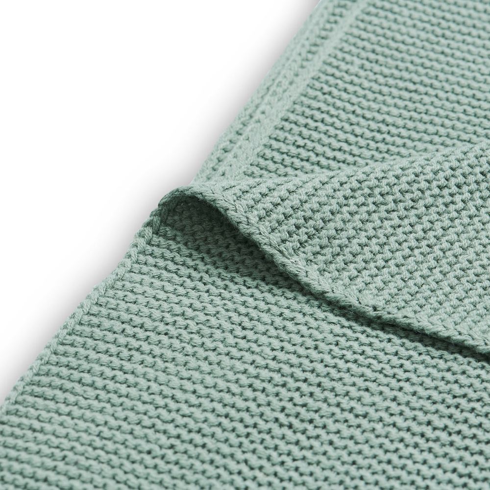 Couverture Basic knit vert d'eau (75 x 100 cm) (Jollein) - Image 1