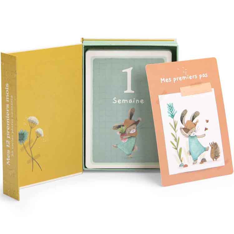 Cartes étapes Mes 12 premiers mois Trois petits lapins (30 cartes) (Moulin Roty) - Image 4