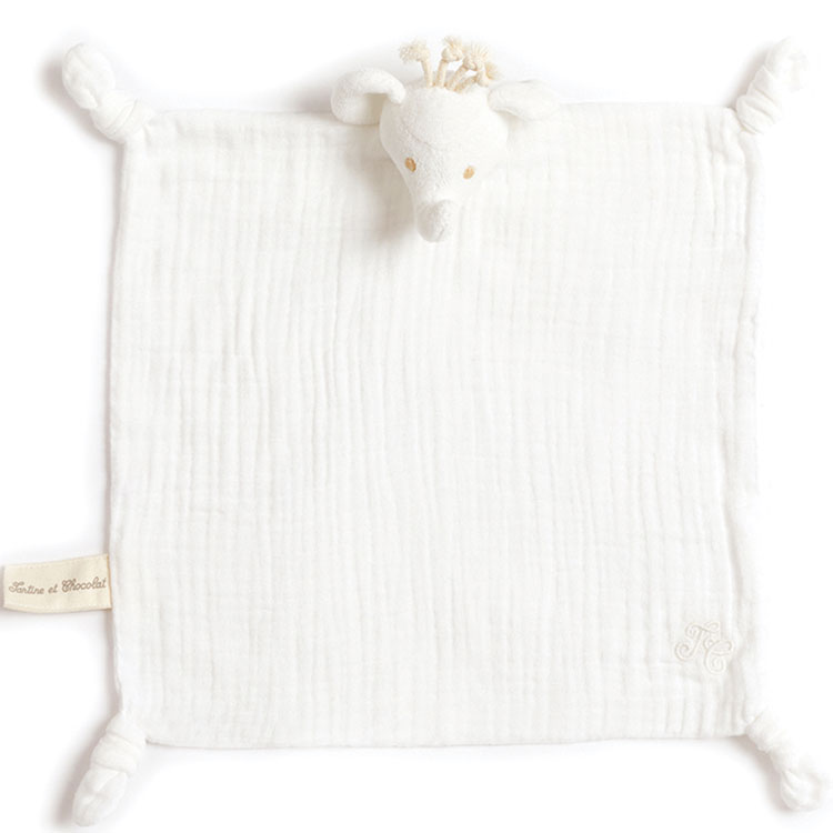 Doudou plat en coton bio éléphant  (30 x 30 cm) (Tartine et Chocolat) - Couverture