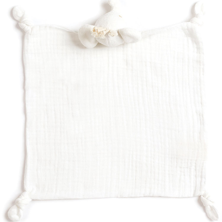 Doudou plat en coton bio éléphant  (30 x 30 cm) (Tartine et Chocolat) - Image 3