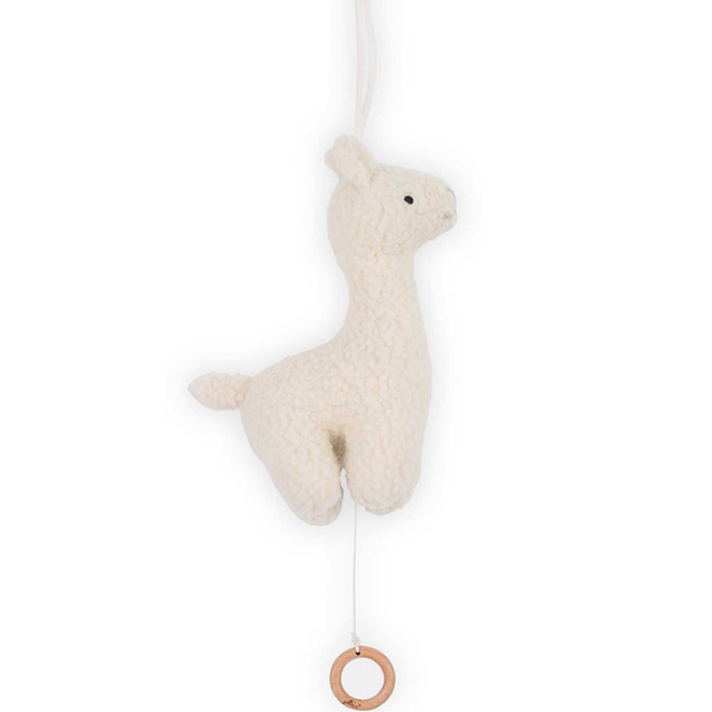 Peluche musicale Lama blanc (Jollein) - Image 1