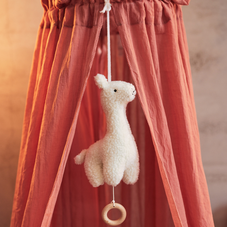 Peluche musicale Lama blanc (Jollein) - Image 2