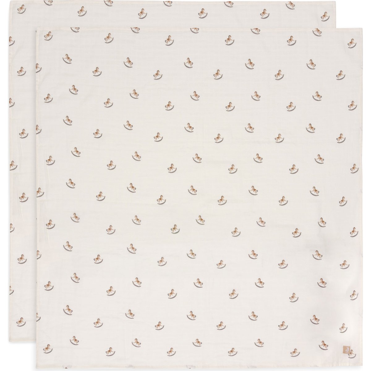 Lot de 2 maxi-langes en coton Nostalgic Ride (115 x 115 cm) (Jollein) - Image 2