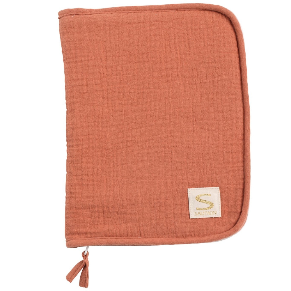 Protège carnet de santé Terracotta