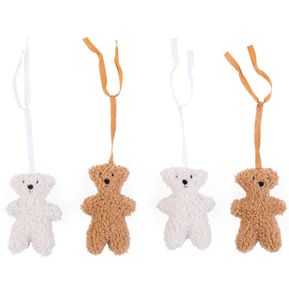 Jouets pour arche d'activités Teddy beige et écru (4 pièces)