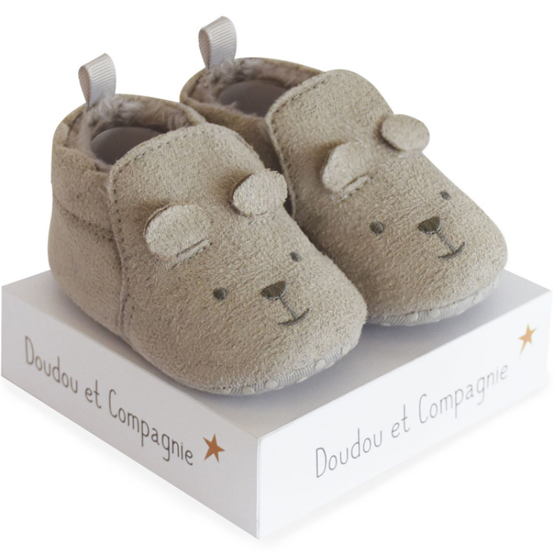 Chaussons gris (0-6 mois) (Doudou et Compagnie) - Couverture