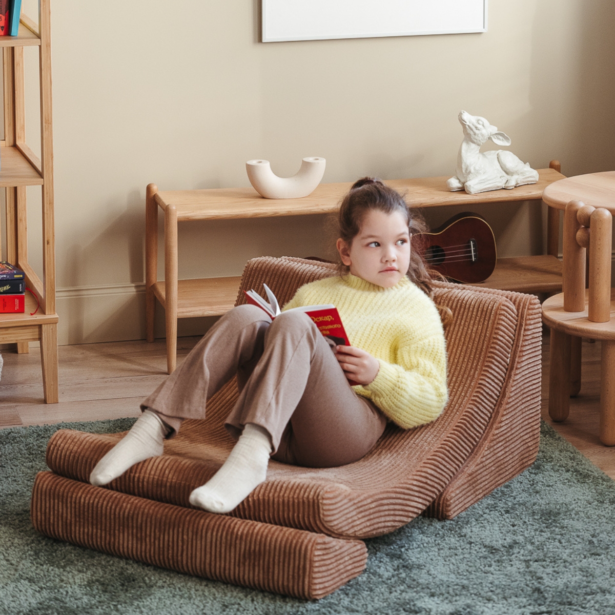 Fauteuil Moon Toffee velours côtelé (Wigiwama) - Image 2