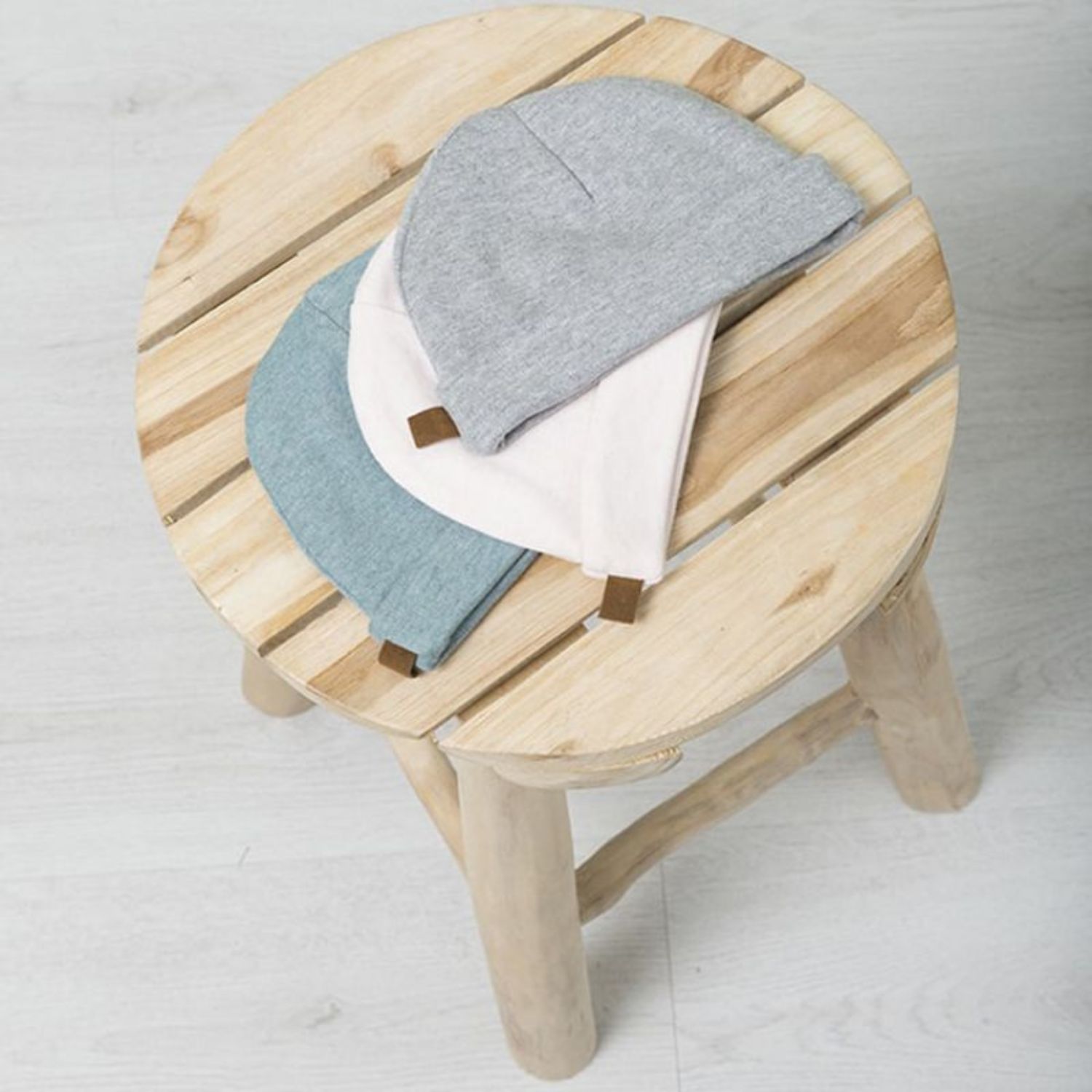 Bonnet de naissance en coton bio Melange stonegreen (0-3 mois) (Baby's Only) - Image 1