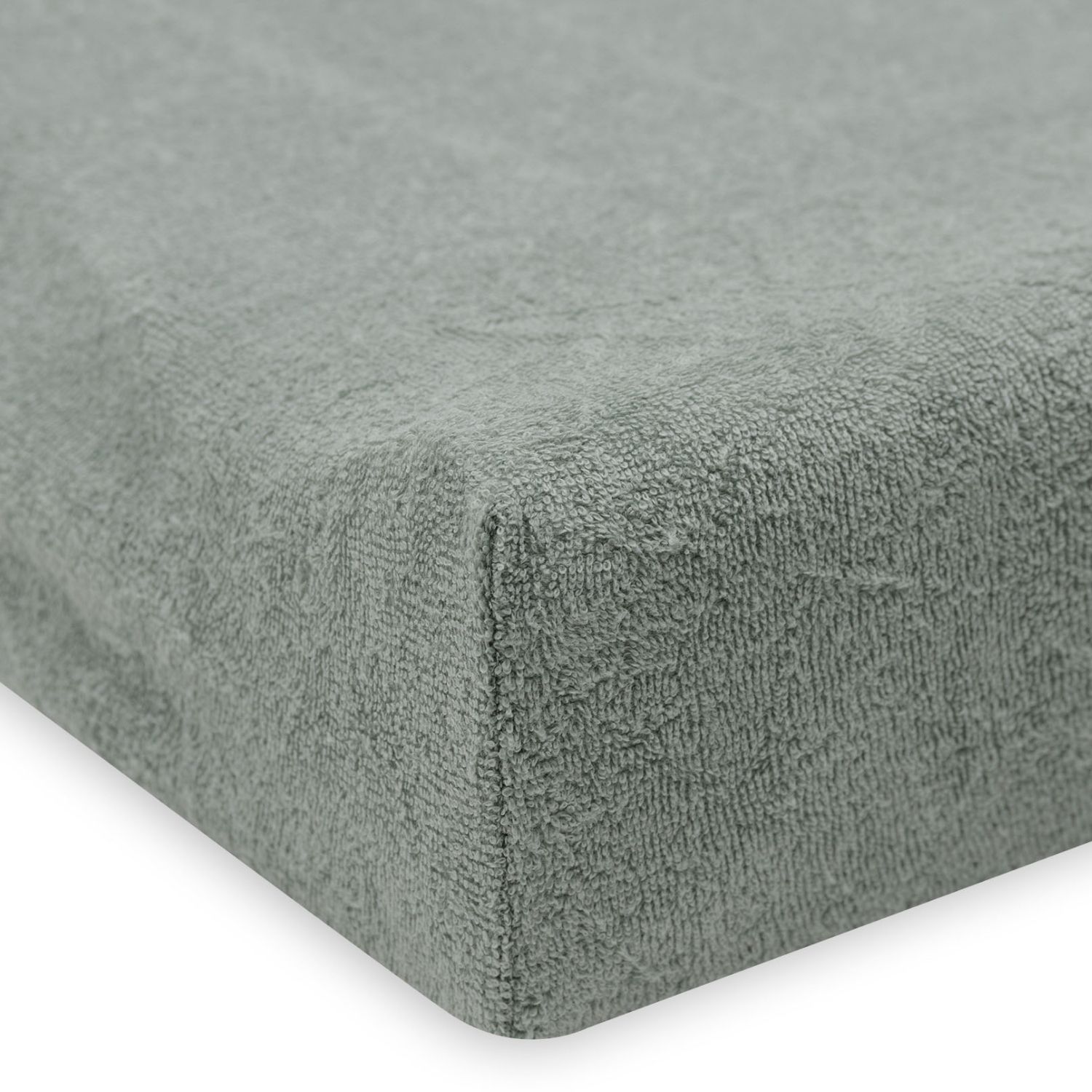Lot de 2 housses de matelas à langer en éponge Sea Green-Ivory (50 x 70 cm) (Jollein) - Image 3
