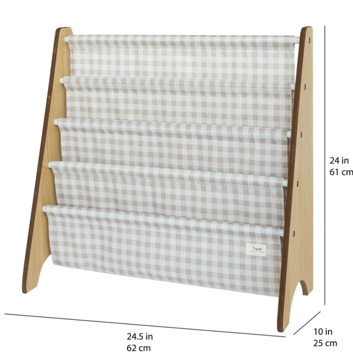Bibliothèque en tissu recyclé Vichi beige (3 sprouts) - Image 3