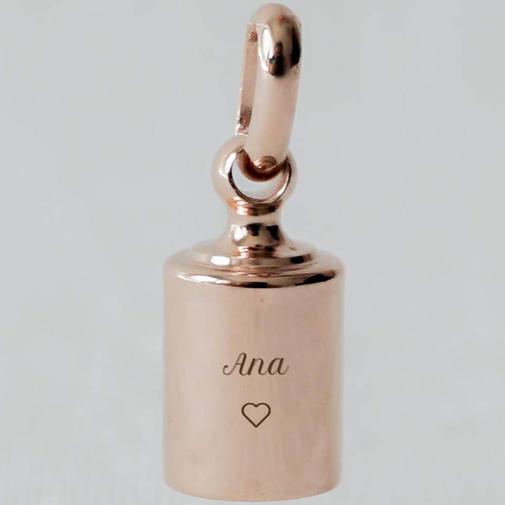 Mon Petit Poids - Pendentif personnalisable plaqué or rose