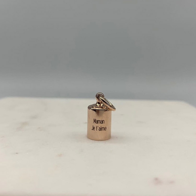 Pendentif personnalisable plaqué or rose (Mon Petit Poids) - Image 6