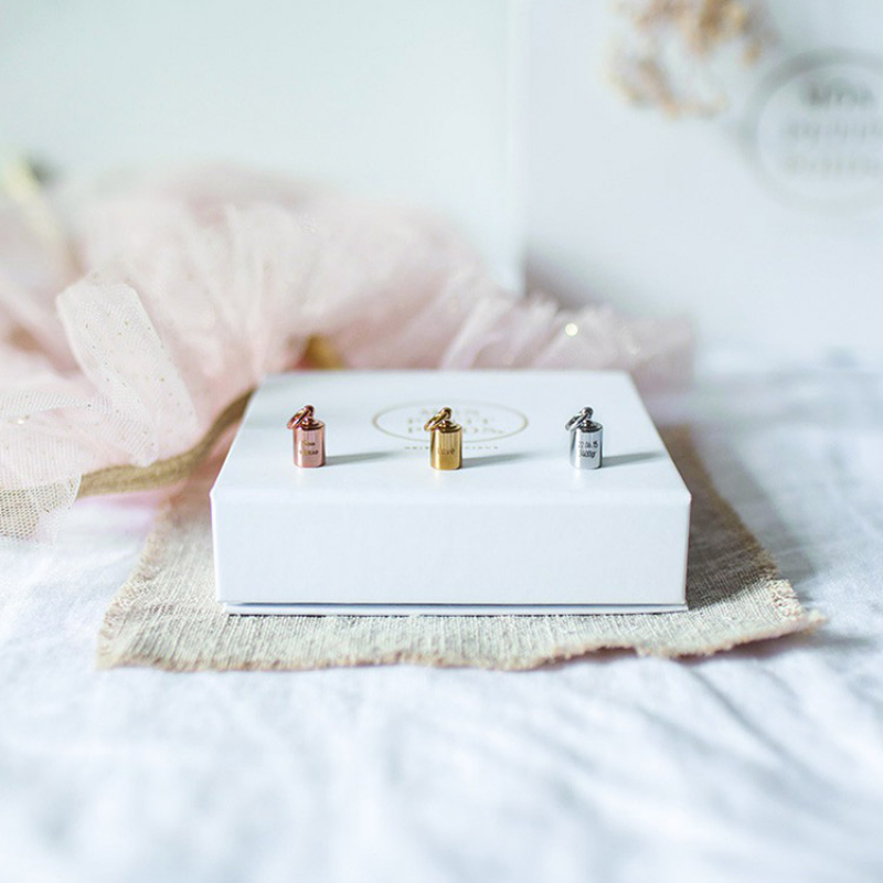 Pendentif personnalisable plaqué or rose (Mon Petit Poids) - Image 3