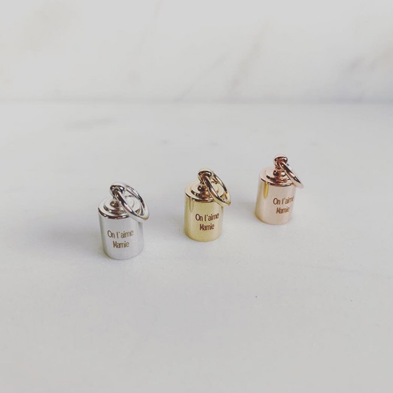 Pendentif personnalisable plaqué or rose (Mon Petit Poids) - Image 8