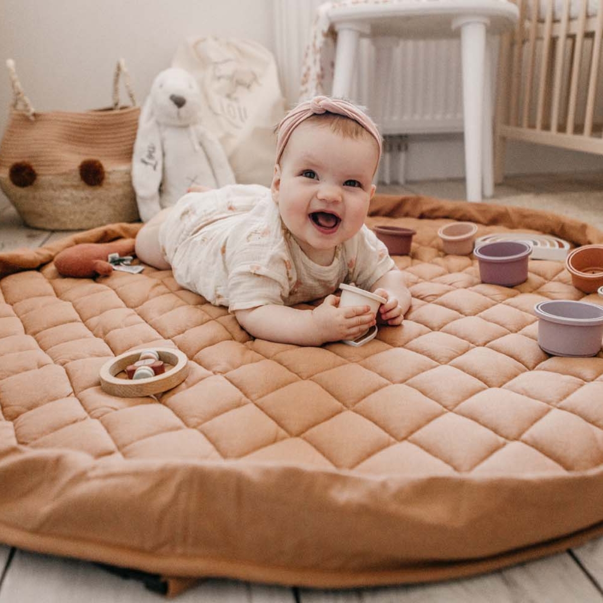 Tapis de jeu 2 en 1 Noomad Organic Soft Tawny Brown (Play & Go) - Image 3