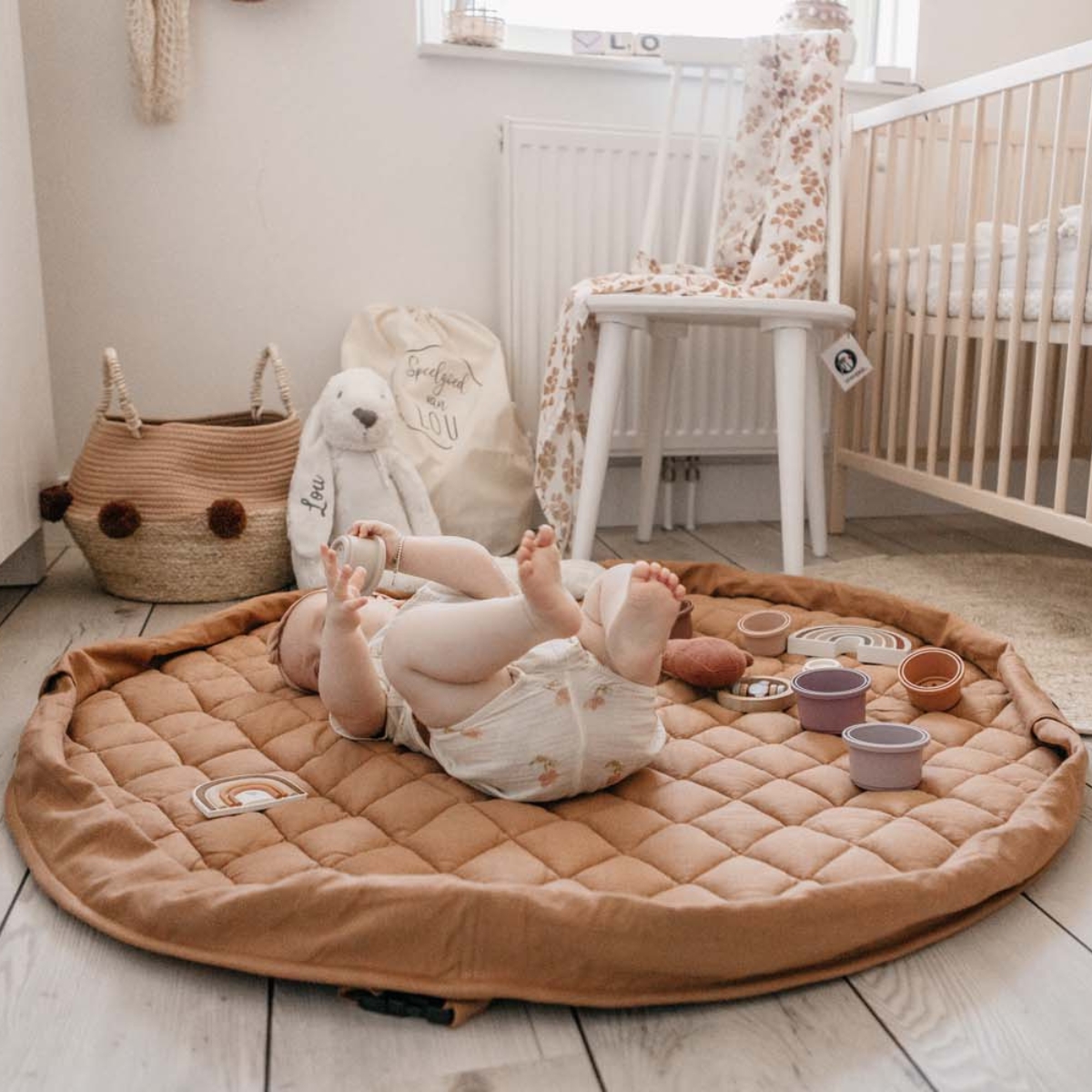 Tapis de jeu 2 en 1 Noomad Organic Soft Tawny Brown (Play & Go) - Image 5