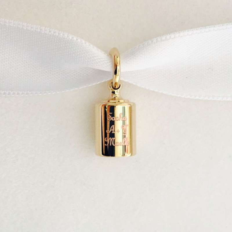 Pendentif personnalisable plaqué or jaune (Mon Petit Poids) - Image 8