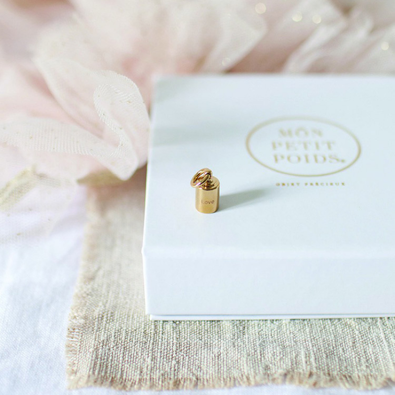 Pendentif personnalisable plaqué or jaune (Mon Petit Poids) - Image 6