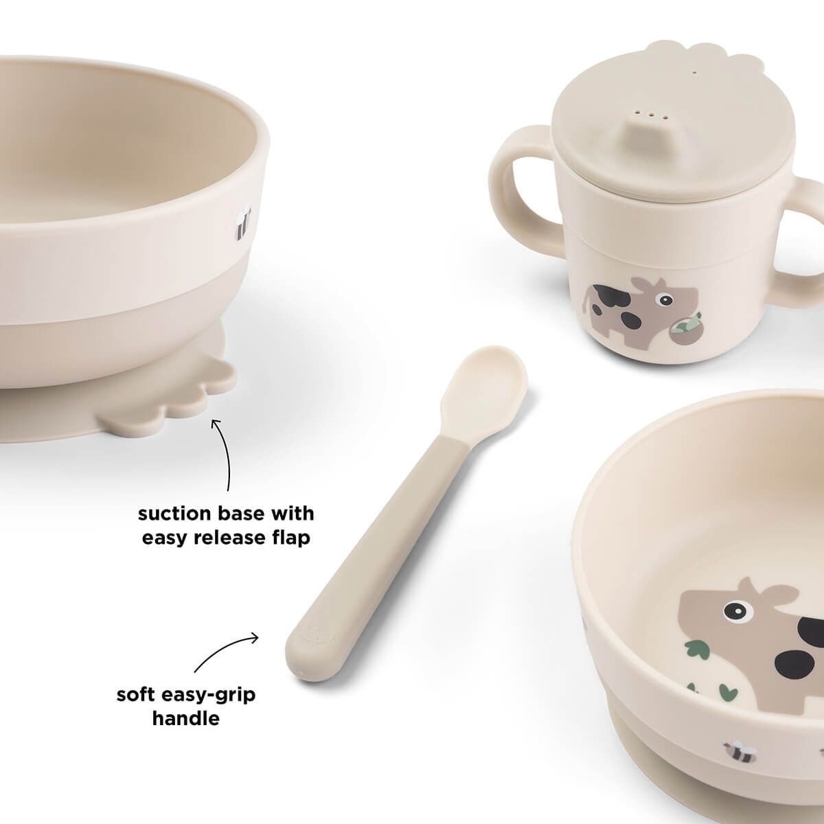Foodie coffret premier repas ventouse Tiny farm Sable (Done by deer) - Image 4