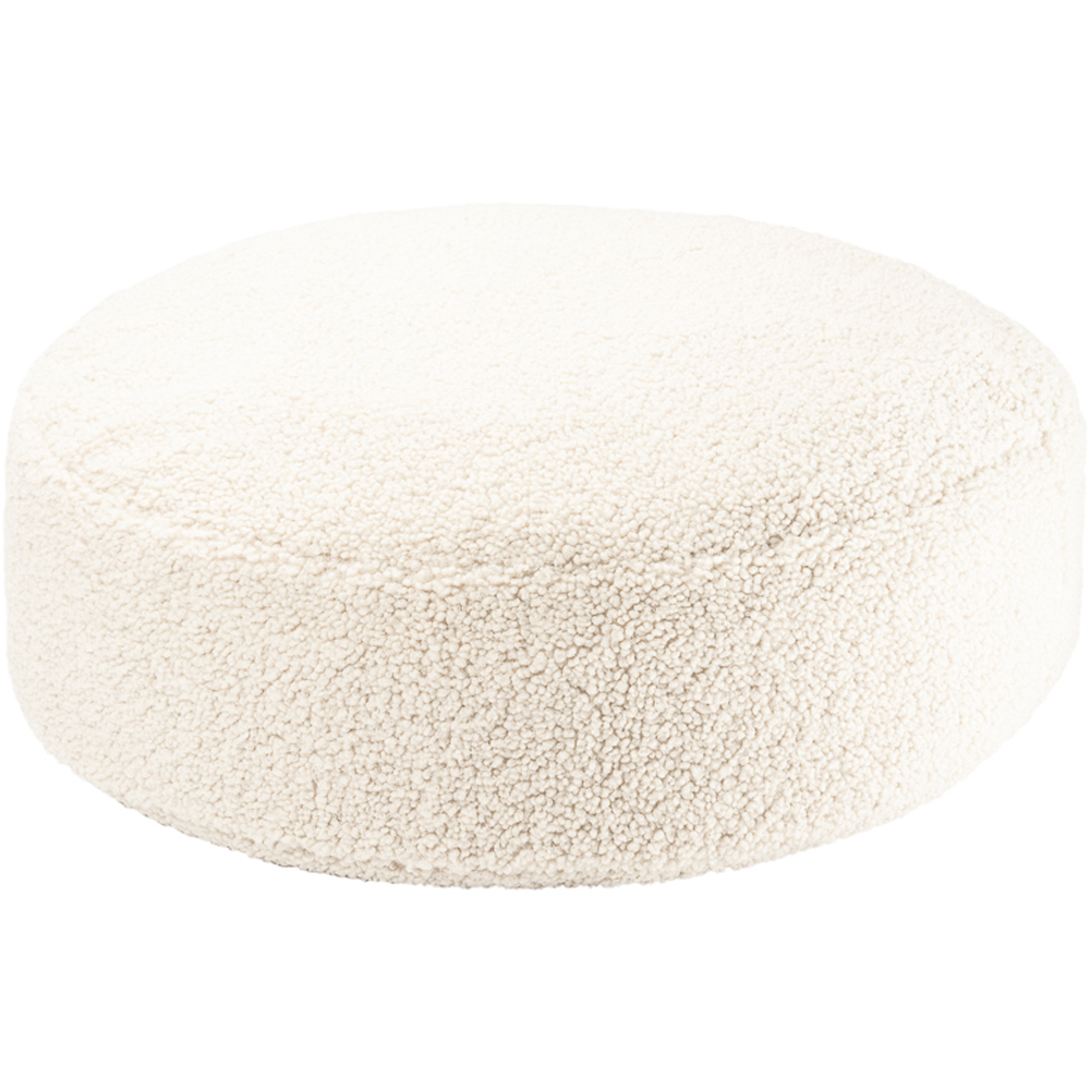 Pouf Ottoman Cream White molletonné