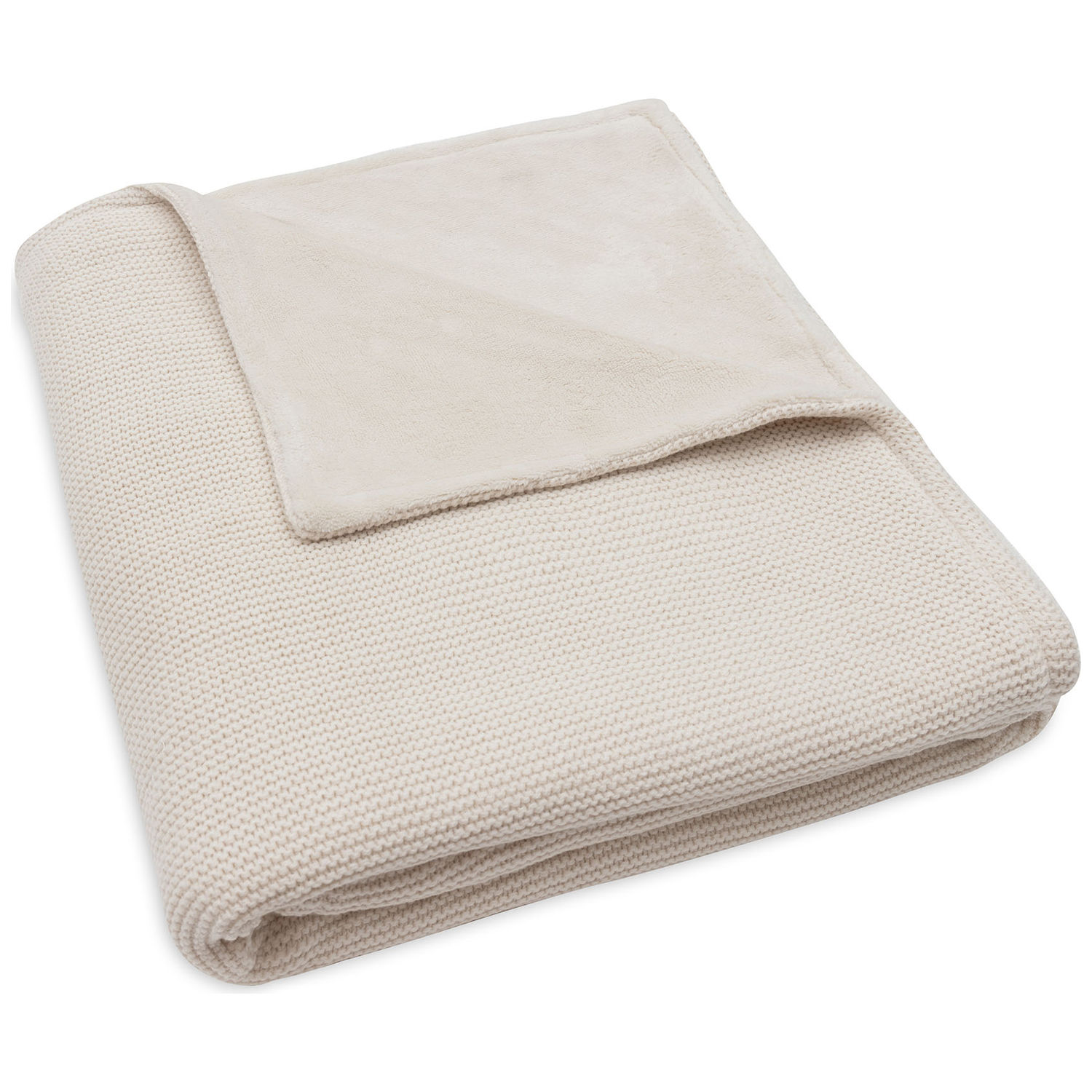 Jollein - Couverture en polaire Basic Knit Oatmeal (100 x 150 cm)