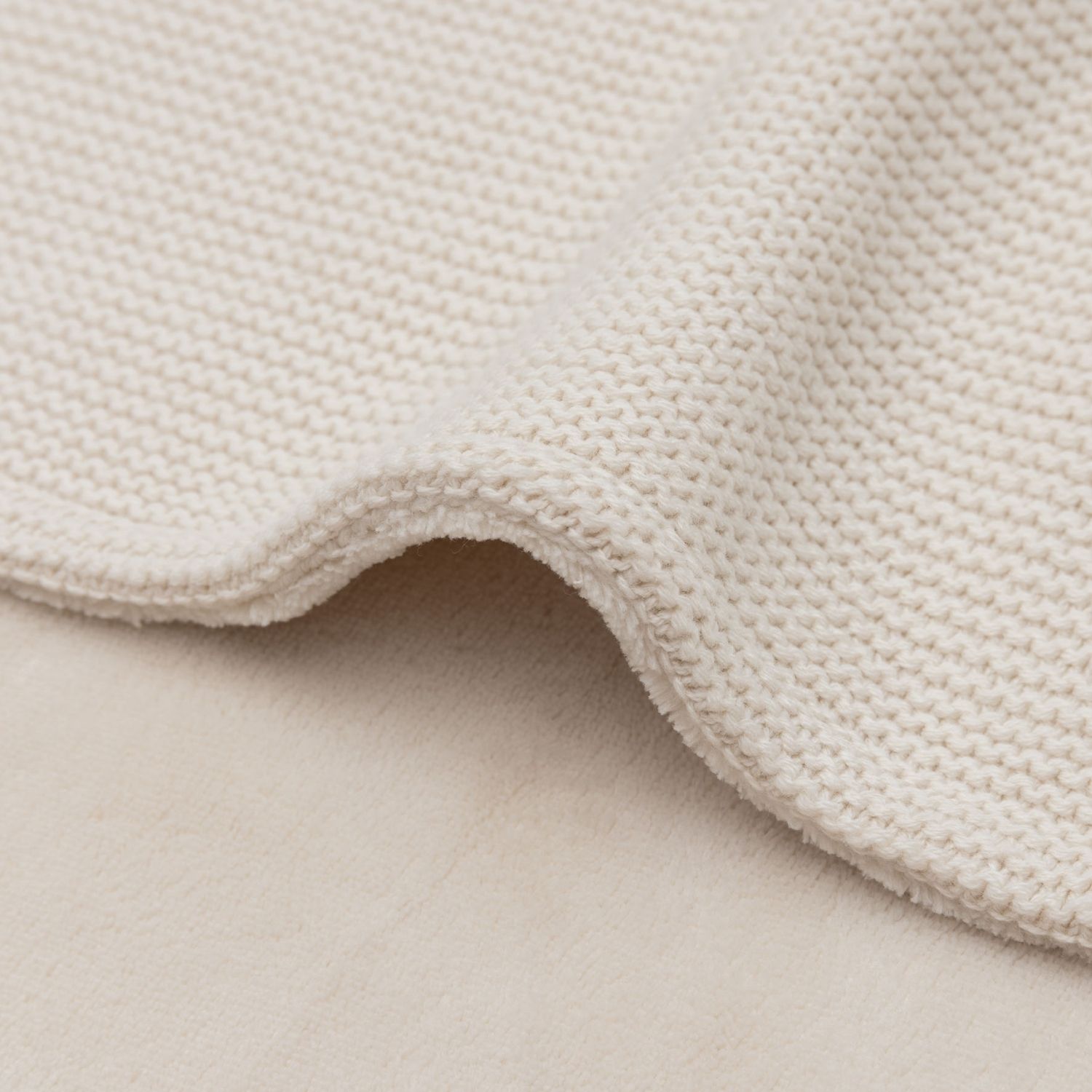 Couverture en polaire Basic Knit Oatmeal (100 x 150 cm) (Jollein) - Image 7