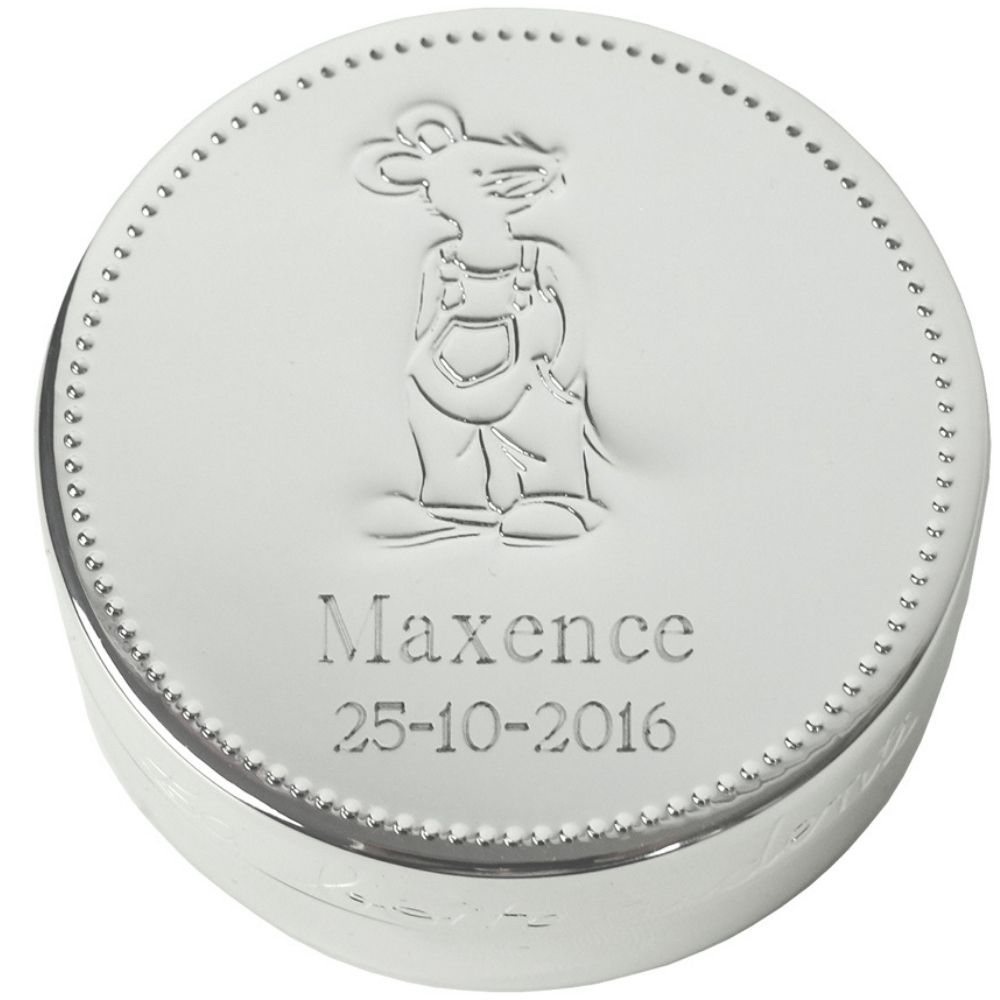 Boîte à dents métal argenté (personnalisable) (ANVIE) - Image 3