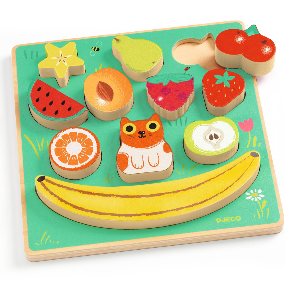 Djeco - Puzzle en relief Puzz & Boom Happy (12 pièces)