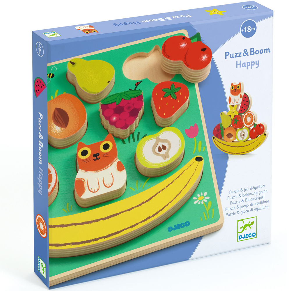 Puzzle en relief Puzz & Boom Happy (12 pièces) (Djeco) - Image 3