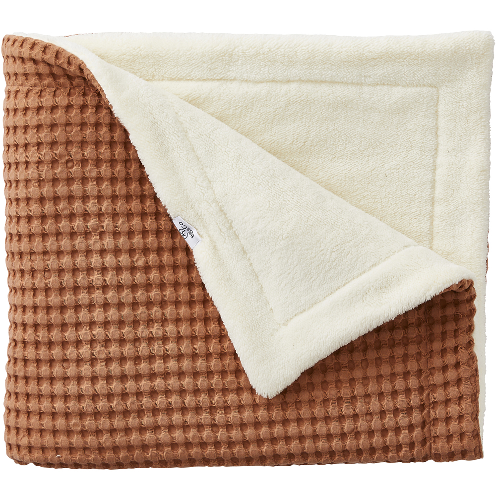 BB & Co - Couverture polaire en coton gaufré Cassonade (75 x 120 cm)