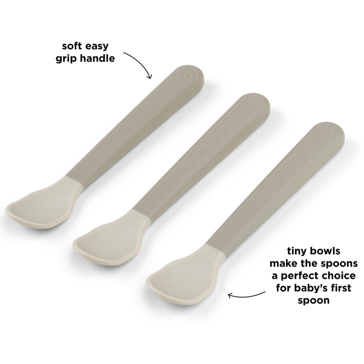 Lot de 3 cuillères bébé Easy-grip sable (Done by deer) - Image 5