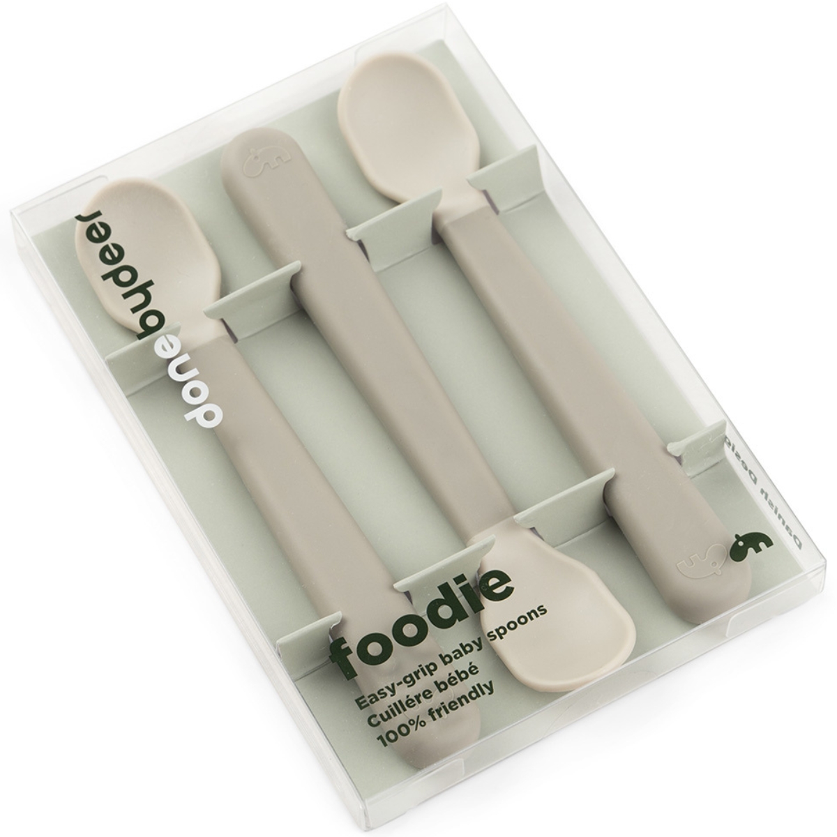Lot de 3 cuillères bébé Easy-grip sable (Done by deer) - Image 7