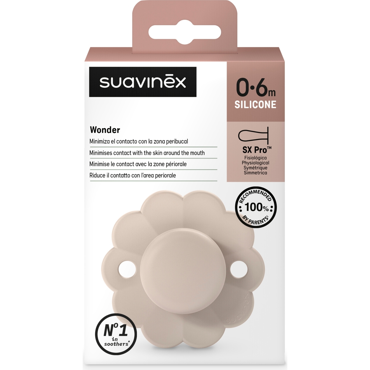 Sucette réversible SXPRO 0-6mois Wonder Mauve Chalk (Suavinex) - Image 6