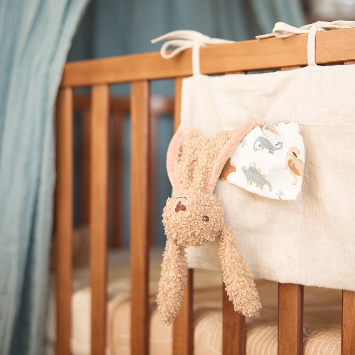 Doudou attache sucette Bunny Riverside (Jollein) - Image 1