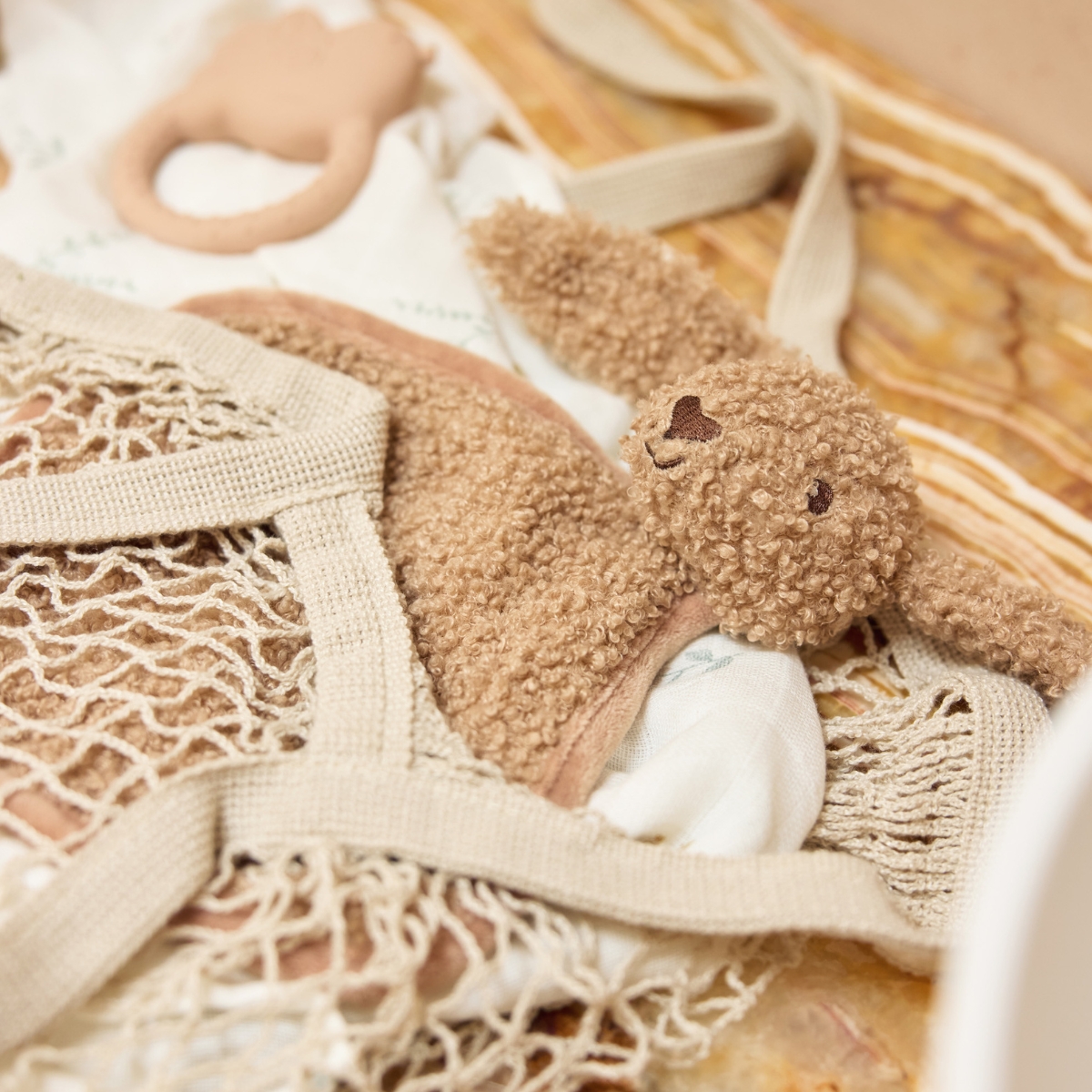 Doudou attache sucette Bunny Riverside (Jollein) - Image 3