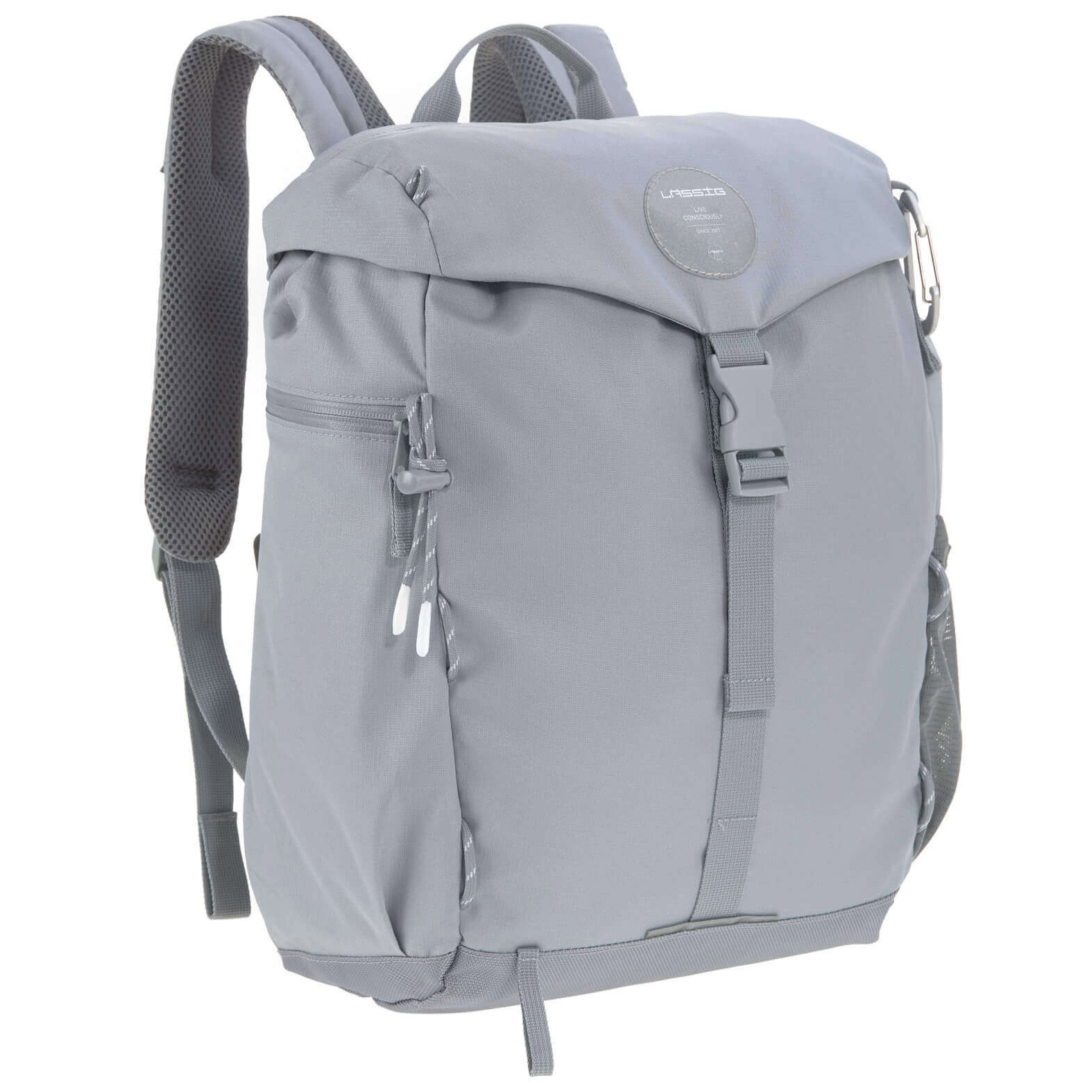 Sac à dos à langer en polyester recyclé gris Outdoor Green Label (Lässig) - Image 3