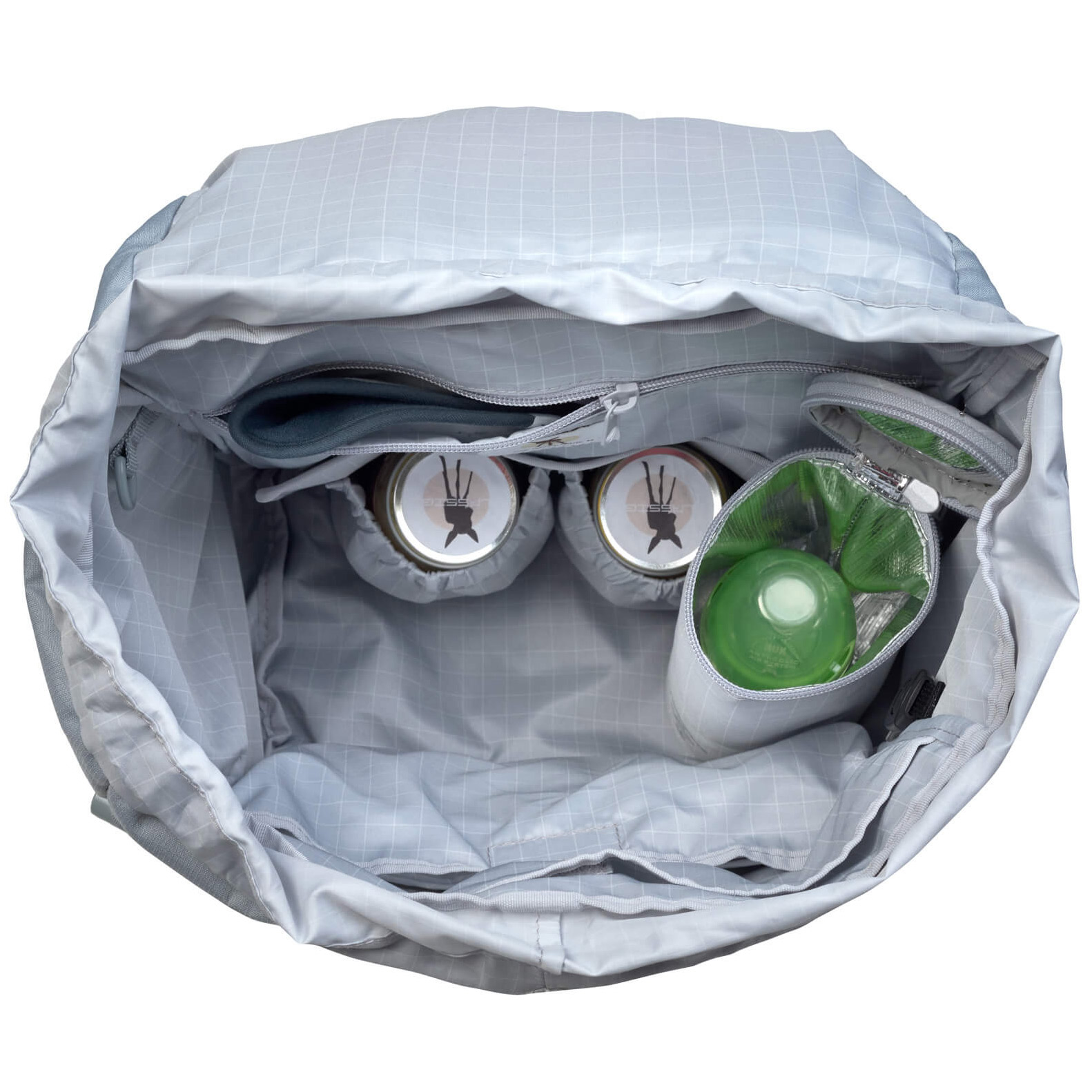 Sac à dos à langer en polyester recyclé gris Outdoor Green Label (Lässig) - Image 6