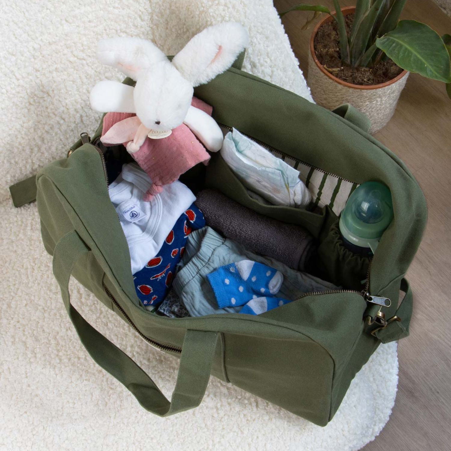 Sac à langer Basile Olive (Hindbag) - Image 1