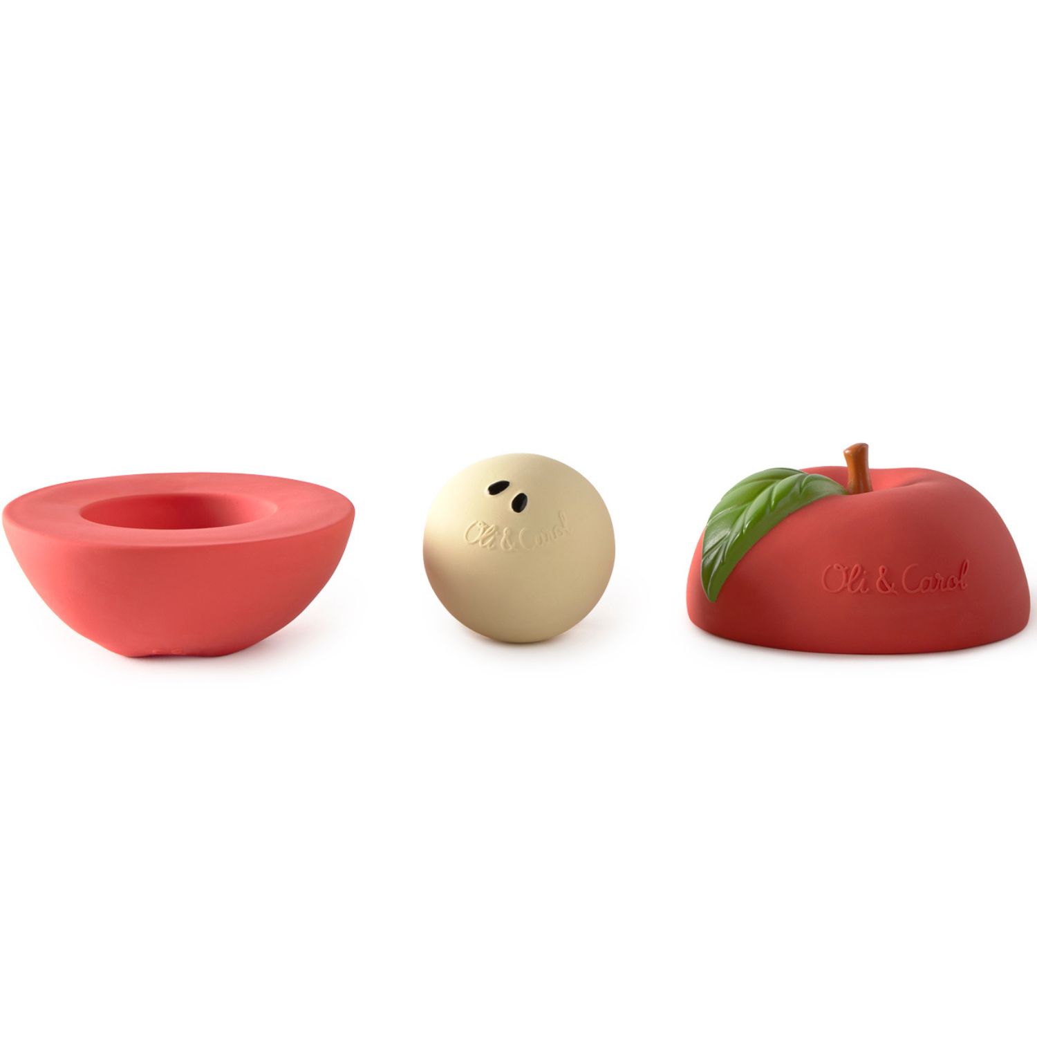 Jouet à empiler et balle hochet Apple (Oli and Carol) - Image 1