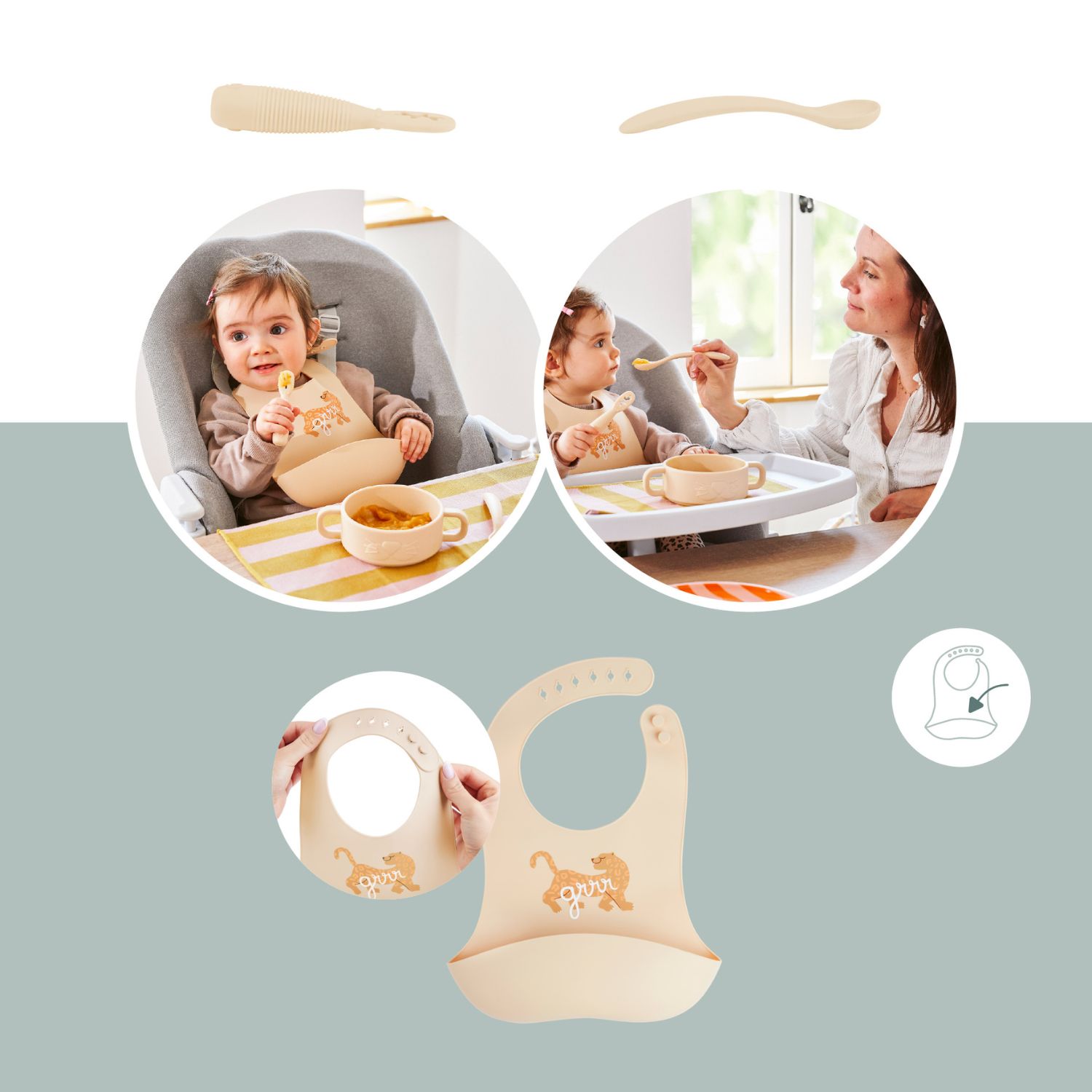Coffret repas Mini Roar (4 pièces) (Babymoov) - Image 5