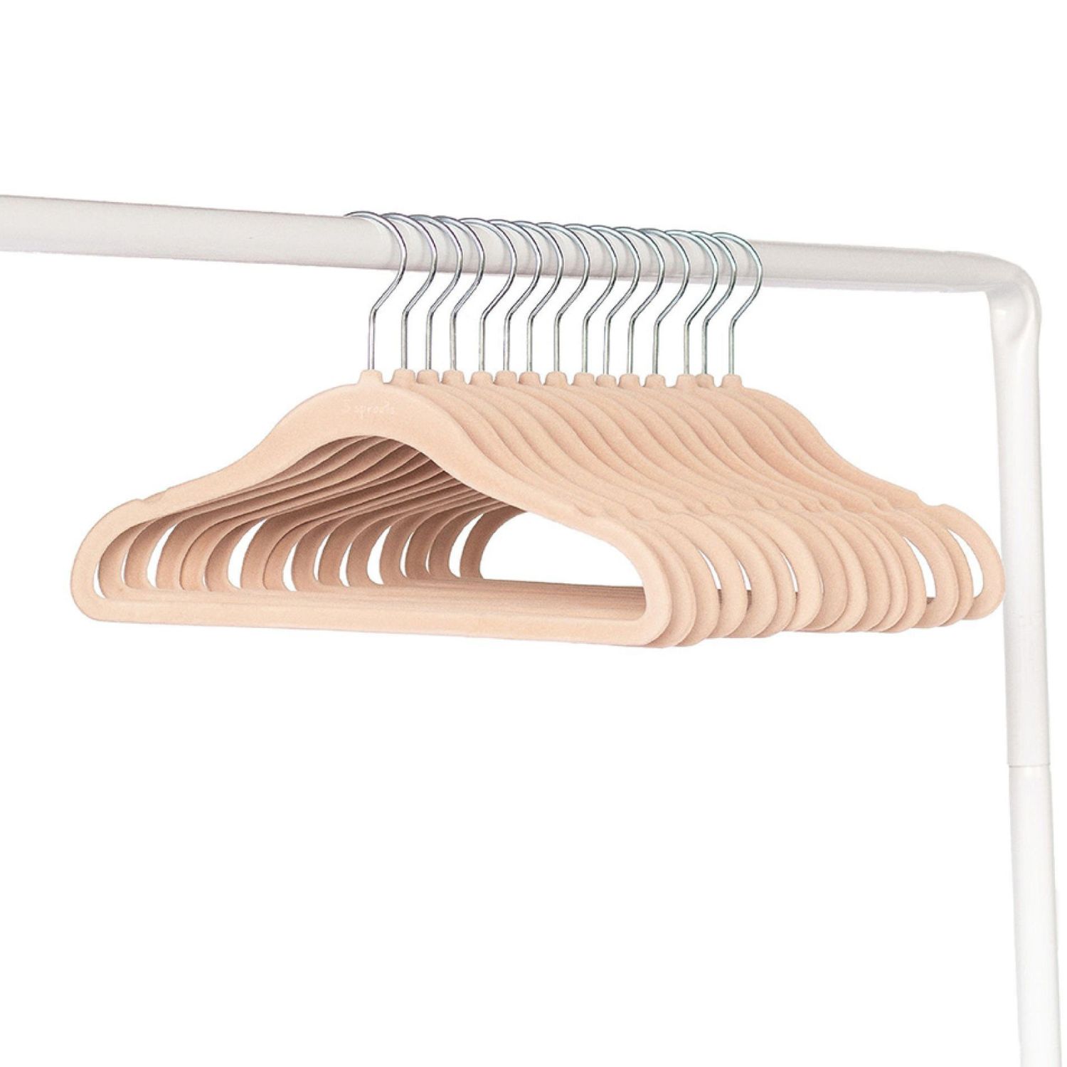 Lot de 15 cintres en velours noisette (3 sprouts) - Image 1
